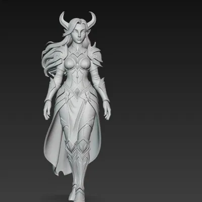 Mô hình nữ chiến binh (Warrior Woman) 3D tuyệt đẹp cho game thủ