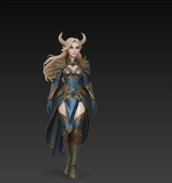 Mô hình nữ chiến binh (Warrior Woman) 3D tuyệt đẹp cho game thủ - Image 4