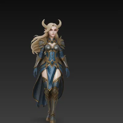 Mô hình nữ chiến binh (Warrior Woman) 3D tuyệt đẹp cho game thủ