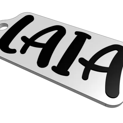 Móc khóa tên LAIA - Phụ kiện in 3D cá tính và quà tặng ý nghĩa