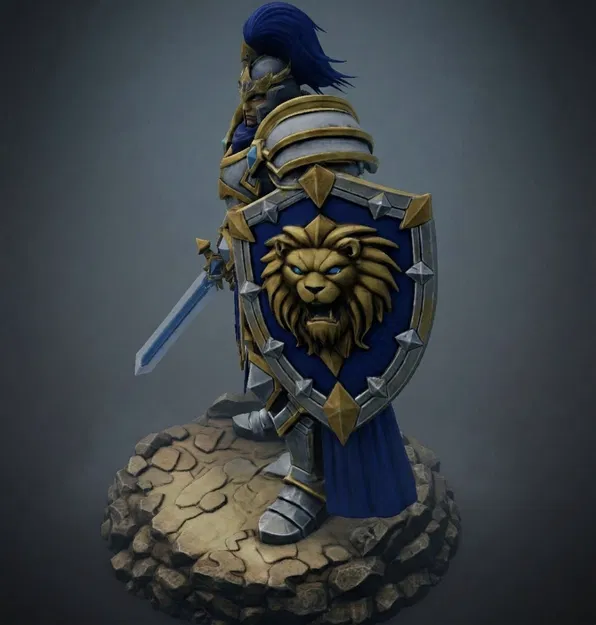 Bloodbound Realms – Chiến binh Lionguard, Khiên hộ vệ của Iron Covenant (Mô hình 3D STL) - Image 2