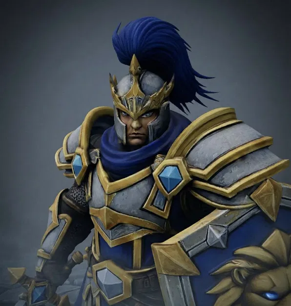 Bloodbound Realms – Chiến binh Lionguard, Khiên hộ vệ của Iron Covenant (Mô hình 3D STL) - Image 4