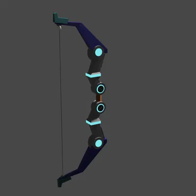 Mô hình cung Cyberpunk 3D: Đạo cụ phong cách tương lai cực chất