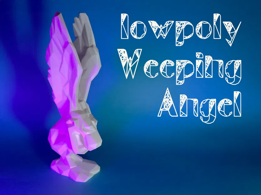 Tượng Thiên Thần Đang Khóc (Low-Poly Weeping Angel) - Image 1