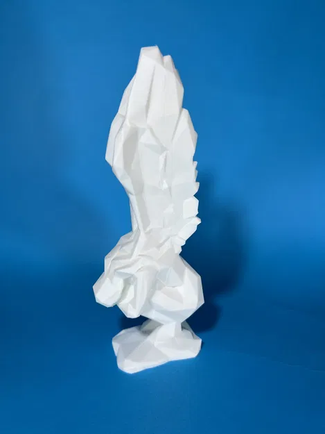 Tượng Thiên Thần Đang Khóc (Low-Poly Weeping Angel) - Image 2