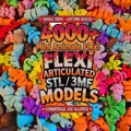 Combo 4000+ Flexi Mini Animals (STL & 3MF) | Mô hình 3D khớp nối - Thumbnail 1