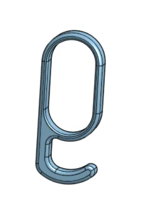 Móc treo đồ 3D thông minh cho thanh ray oval 15x30mm - Image 2