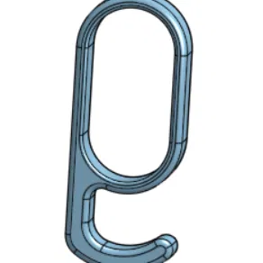 Móc treo đồ 3D thông minh cho thanh ray oval 15x30mm