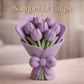 Mô hình bó hoa Tulip 3D dễ thương làm quà tặng trang trí - Thumbnail 1