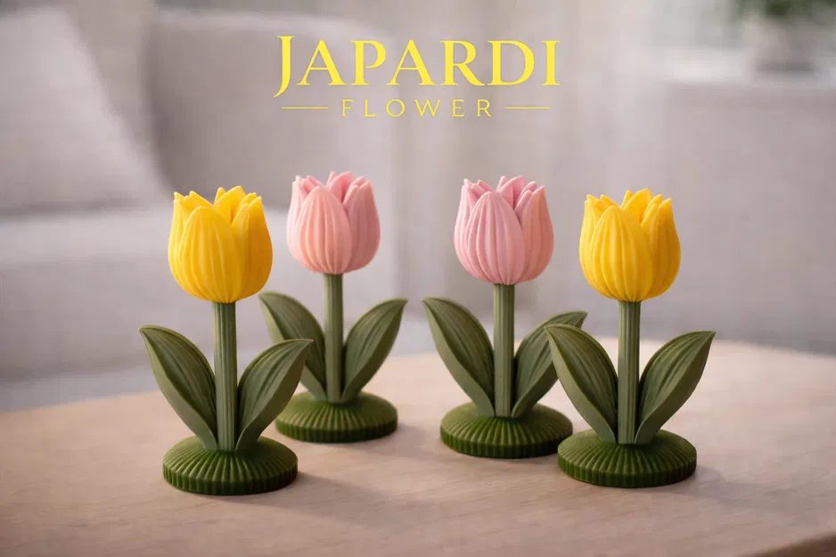 Mô hình hoa Japardi trang trí 3D tinh tế, dễ in cho mọi không gian - Image 1