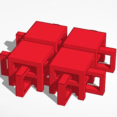 Mô hình cấu trúc khối hình học liên kết 3D độc đáo