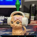 Mô hình mèo nhảy múa đeo tai nghe theo phong cách The Sims - Dễ lắp ráp - Thumbnail 1