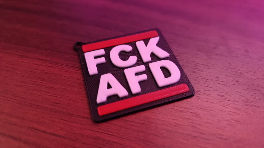 Móc khóa in 3D FCK AFD thiết kế nhỏ gọn, cá tính - Image 2