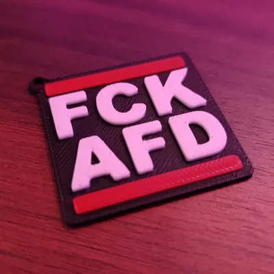 Móc khóa in 3D FCK AFD thiết kế nhỏ gọn, cá tính