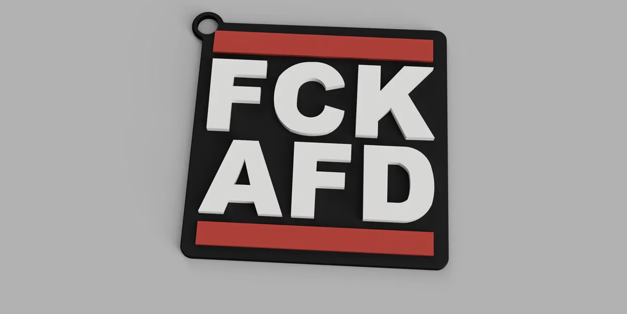 Móc khóa in 3D FCK AFD thiết kế nhỏ gọn, cá tính - Image 3