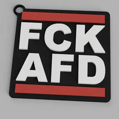 Móc khóa in 3D FCK AFD thiết kế nhỏ gọn, cá tính