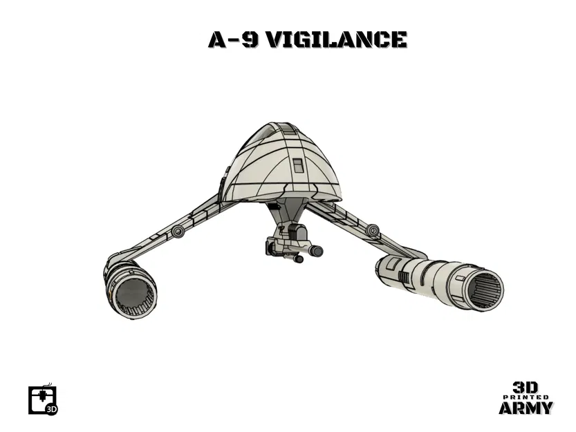 Mô hình A-9 Vigilance Interceptor - Star Wars - Image 18