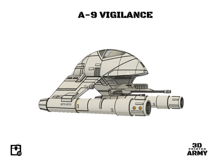 Mô hình A-9 Vigilance Interceptor - Star Wars - Image 19