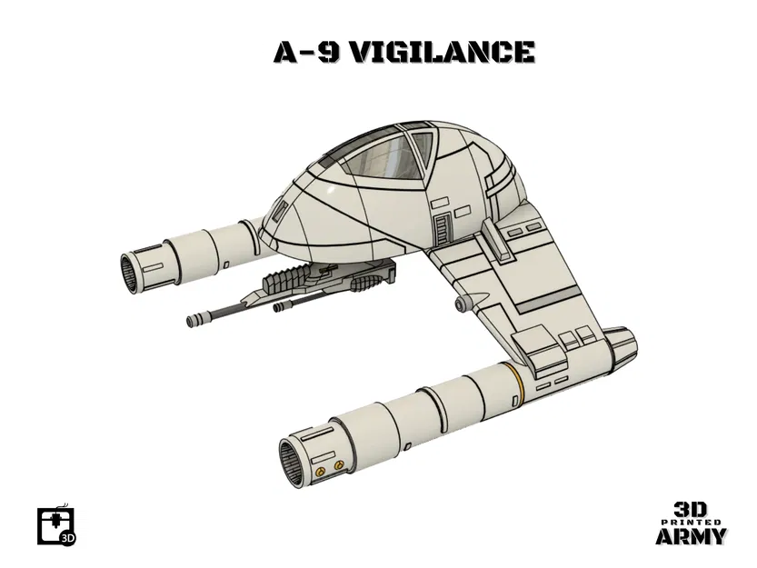 Mô hình A-9 Vigilance Interceptor - Star Wars - Image 20