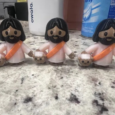 Mô hình Chúa Jesus nhỏ và chú cừu
