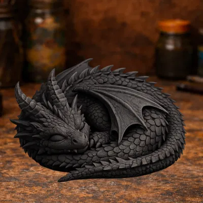 Tượng rồng đang ngủ (Sleeping Dragon) - Mô hình in 3D đầy mê hoặc