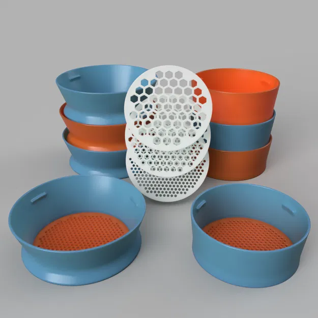 Bộ Sàng/Lưới Lọc Có Thể Chồng Lên Nhau (Kích Thước 1mm - 12mm) - Image 1