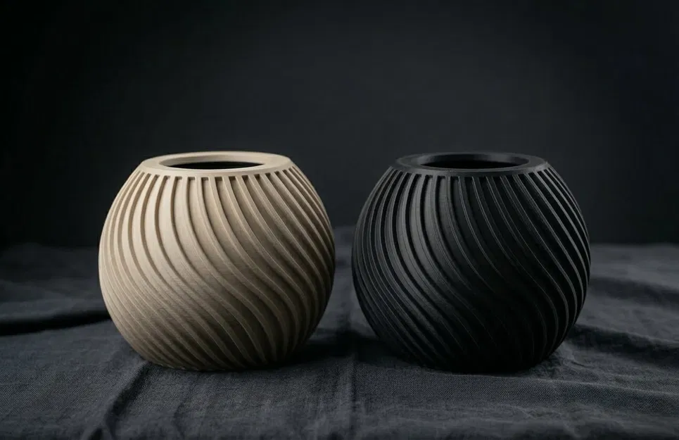 Bình hoa 3D Spheroid Vase hình cầu xoắn ốc tinh tế sang trọng - Image 3