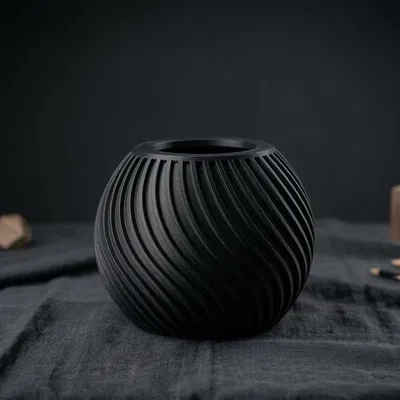 Bình hoa 3D Spheroid Vase hình cầu xoắn ốc tinh tế sang trọng