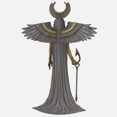 Mô hình 3D nữ thần Hathor trong thần thoại Ai Cập