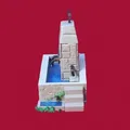 Mô hình Đài phun nước bằng đá tại quảng trường thị trấn - Thumbnail 2
