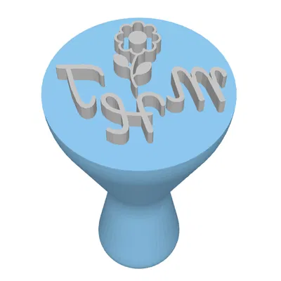 Con dấu 3D Mia Stempel họa tiết hoa và chữ cách điệu độc đáo