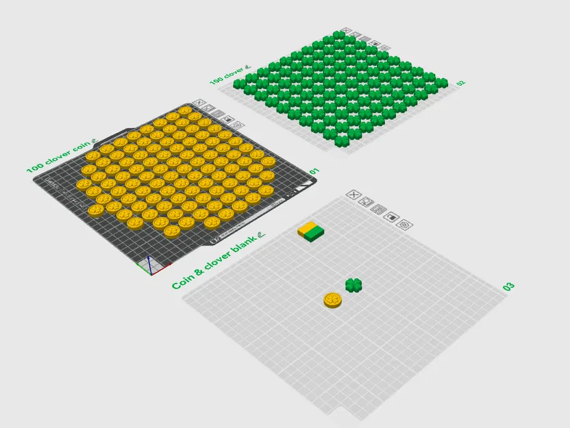 Bộ 100 Cỏ Bốn Lá & Đồng Xu Vàng Đánh Số, Lễ St. Patrick - Image 3