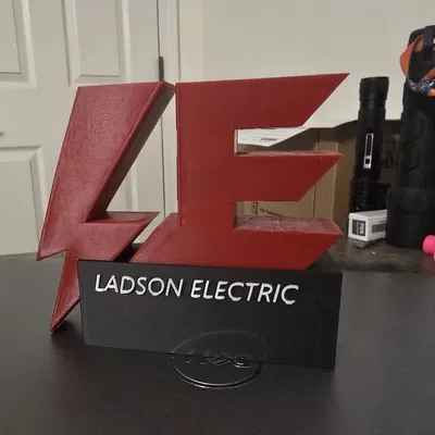 Mô hình logo thương hiệu Electric in 3D để bàn ấn tượng