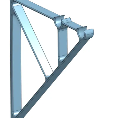 Giá đỡ thanh treo rèm đôi 16mm in 3D bền chắc