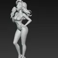 Mô hình 3D cô gái xinh đẹp ăn kem - STL file cho sưu tầm - Thumbnail 3