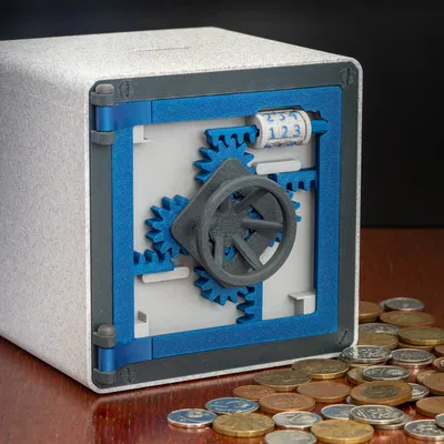 Két sắt thông minh | Hộp đựng tiền | Ống heo tiết kiệm in 3D có khóa cơ