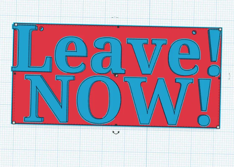 Bảng hiệu 3D Leave! NOW! - Tạo không gian riêng tư hiệu quả - Image 1