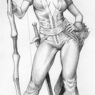 Mô hình 3D nữ cung thủ Elven Archer sắc nét dành cho người chơi