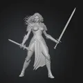 Mô hình 3D nữ chiến binh Warriorgirl of the Moonlit Arena sắc sảo - Thumbnail 1