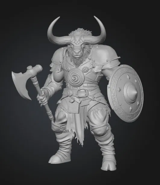 Mô hình 3D Ironhorn Warlord - Chiến binh Minotaur dũng mãnh - Image 1