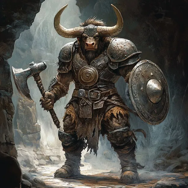Mô hình 3D Ironhorn Warlord - Chiến binh Minotaur dũng mãnh - Image 2