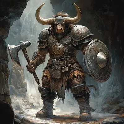 Mô hình 3D Ironhorn Warlord - Chiến binh Minotaur dũng mãnh