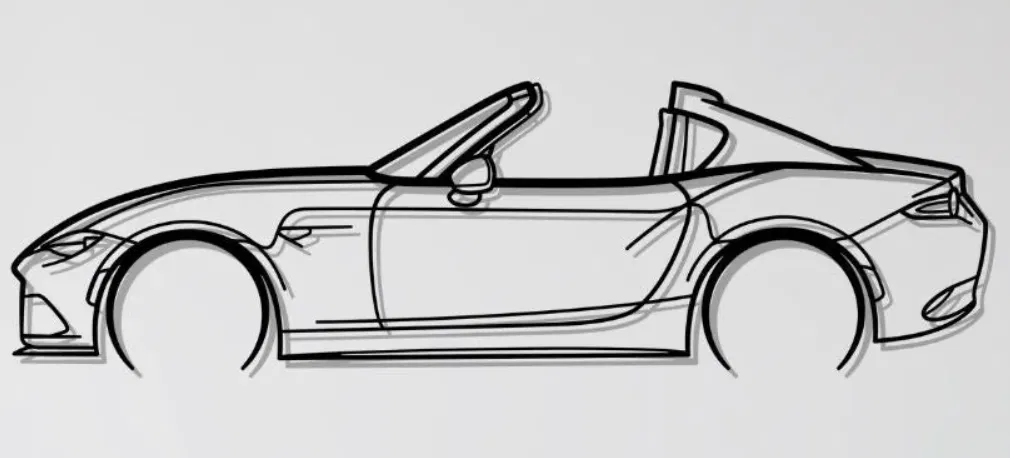 Trang trí tường Mazda MX-5 Miata - Mô hình 3D nghệ thuật độc đáo - Image 1