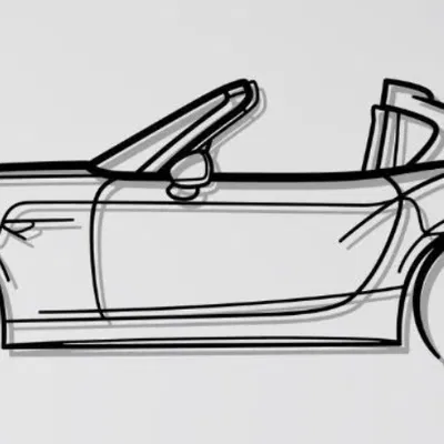 Trang trí tường Mazda MX-5 Miata - Mô hình 3D nghệ thuật độc đáo