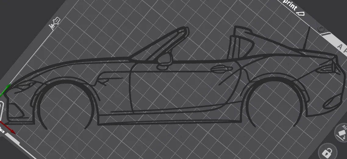 Trang trí tường Mazda MX-5 Miata - Mô hình 3D nghệ thuật độc đáo - Image 2