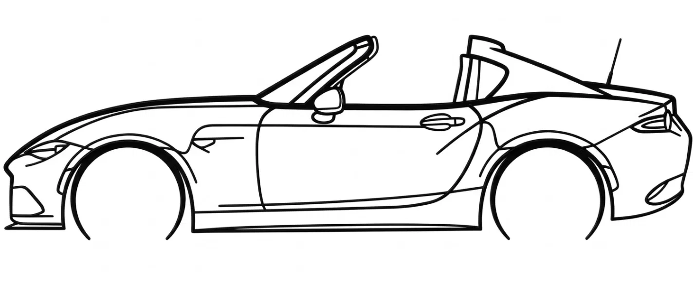 Trang trí tường Mazda MX-5 Miata - Mô hình 3D nghệ thuật độc đáo - Image 3