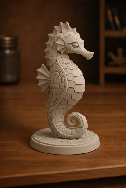 Mô hình tượng cá ngựa 3D trang trí nghệ thuật phong cách biển - Image 1