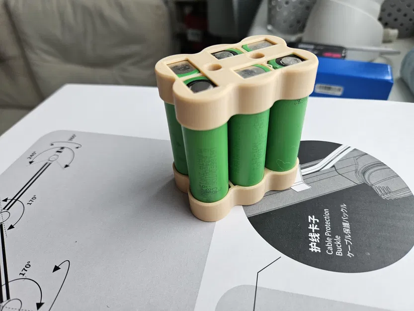 Khay cố định pin 18650/21700 cho Pack Pin 2S 4S 6S - In 3D - Image 2