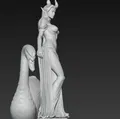 Mô hình 3D nữ quỷ và thiên nga - Tượng nghệ thuật đầy bí ẩn - Thumbnail 3