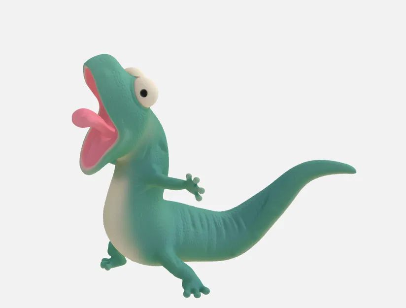Mô hình thằn lằn Tom (Tom the Lizard) hoạt hình 3D vui nhộn - Image 2